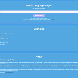 Natural Language Playlist