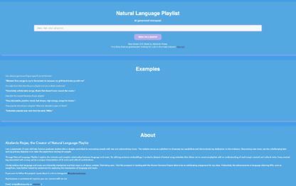 Natural Language Playlist